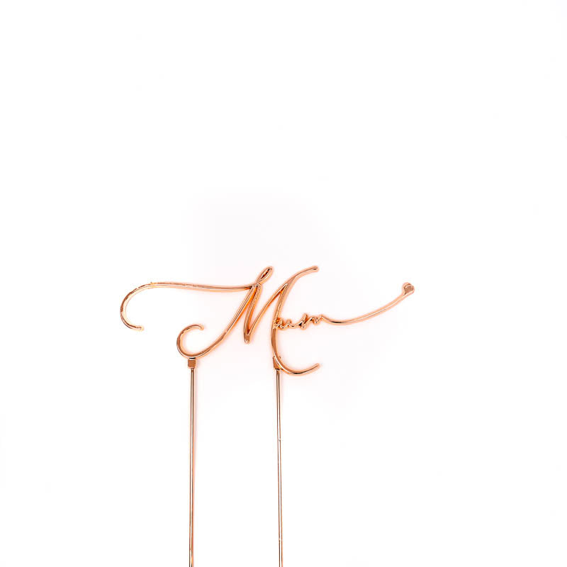 ROSE GOLD Metal Cake Topper - MUM