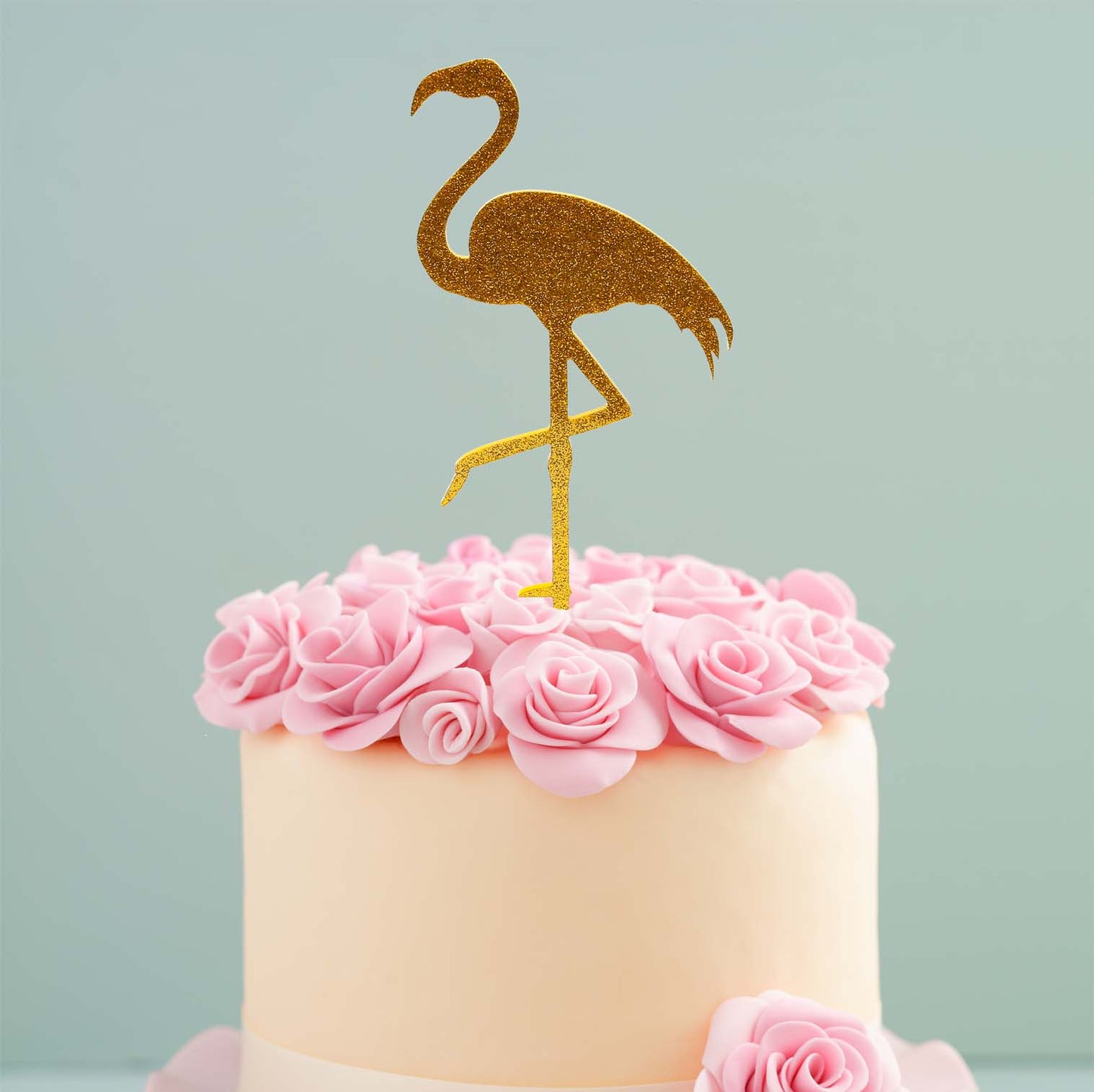FLAMINGO Cake Topper (Gold)
