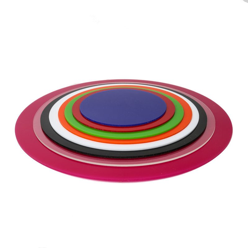 5.5"" ROUND Acrylic Cake Setup Board (BLUE)