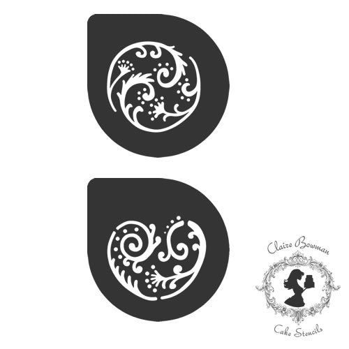 AMELIA FLOWER (SET OF 2) Stencil - by Claire Bowman