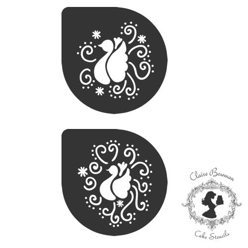 FLORENCE BIRDS (SET OF 2) Stencil - by Claire Bowman