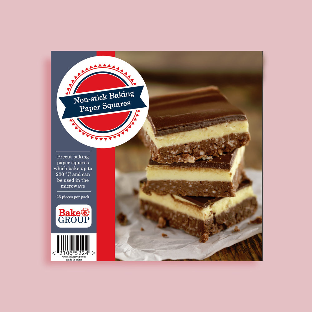 Pre-cut Baking Paper 10"" Square (Pack of 25)