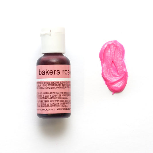 Chefmaster Liqua-Gel BAKERS ROSE (0.70oz)**