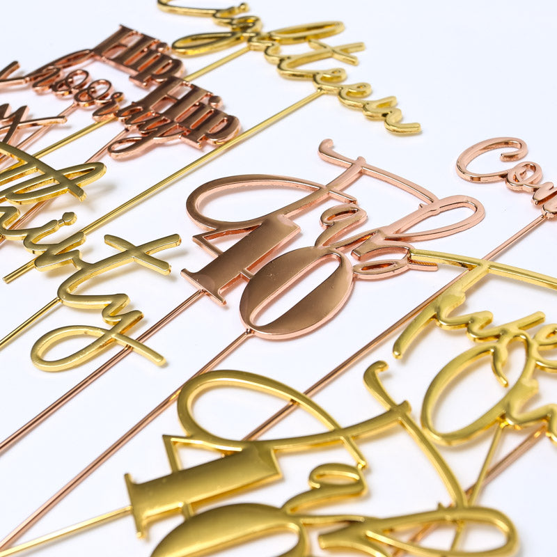 ROSE GOLD Plated Cake Topper - FAB 40