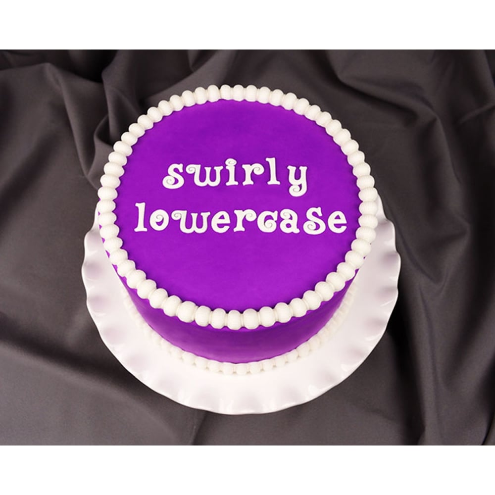 LOWERCASE SWIRLY Flexabet Onlay - Marvelous Molds