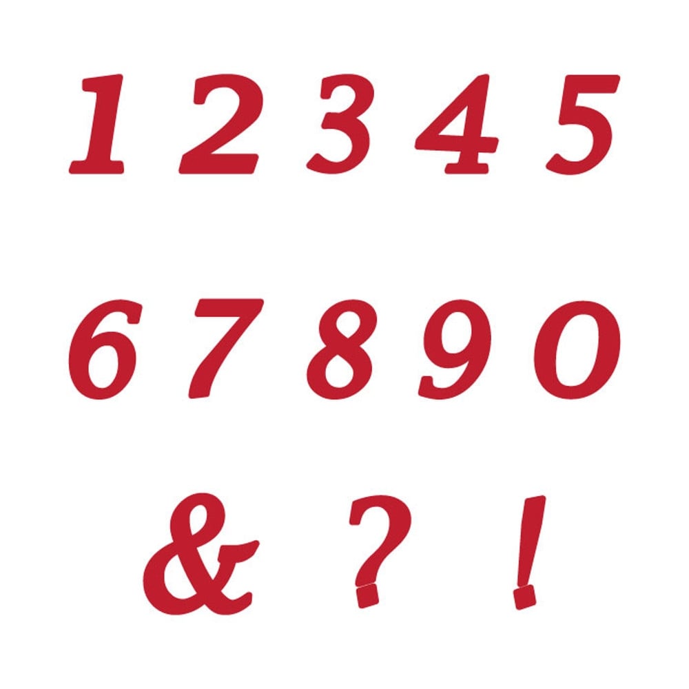 NUMBERS & SYMBOLS CALLIGRAPHY Flexabet Onlay - Marvelous Molds