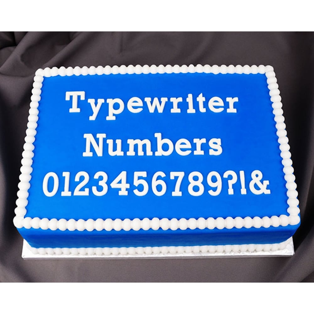 NUMBERS & SYMBOLS TYPEWRITER Flexabet Onlay - Marvelous Molds
