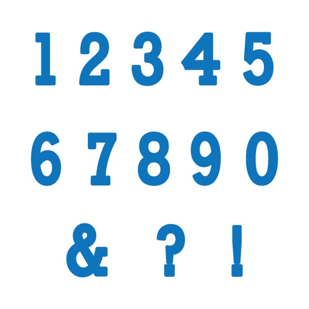 NUMBERS & SYMBOLS TYPEWRITER Flexabet Onlay - Marvelous Molds