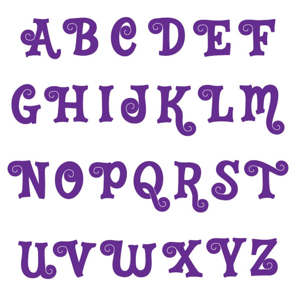 UPPERCASE SWIRLY Flexabet Onlay - Marvelous Molds