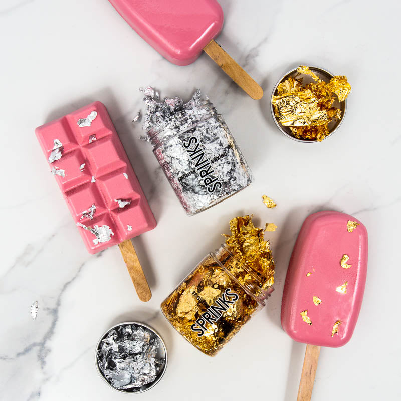 Loose SILVER Leaf Flakes (2g) - by Sprinks