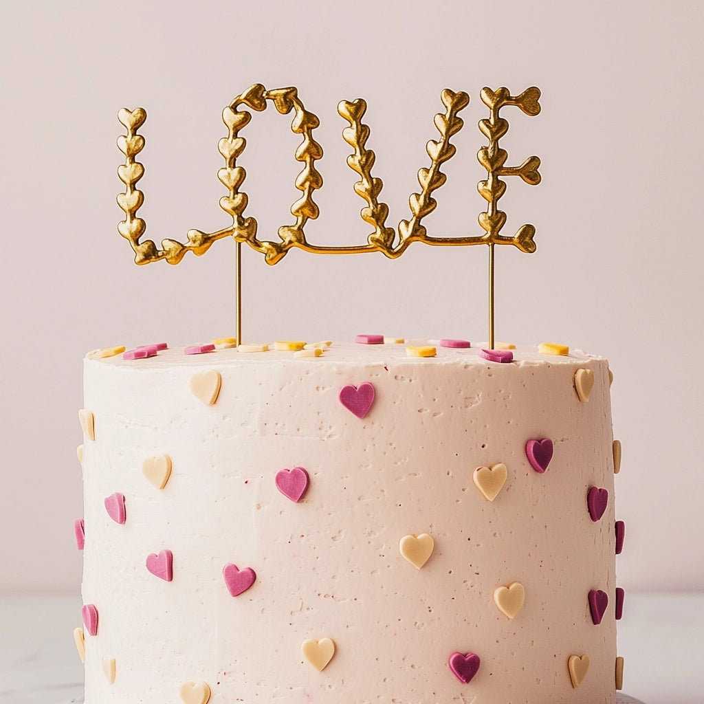 GOLD Metal Cake Topper - LOVE