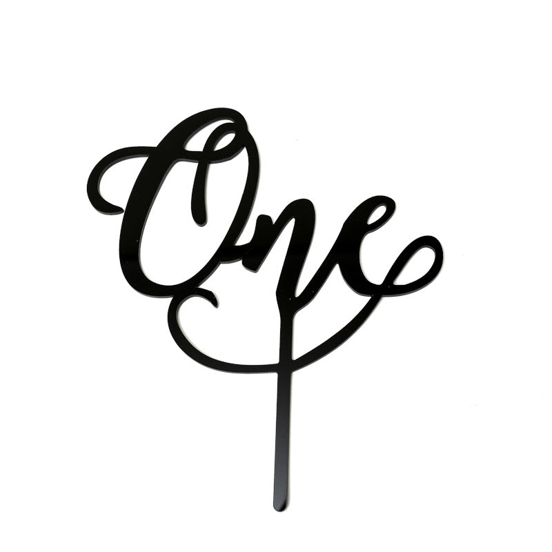 Number ONE Cake Topper (Black)