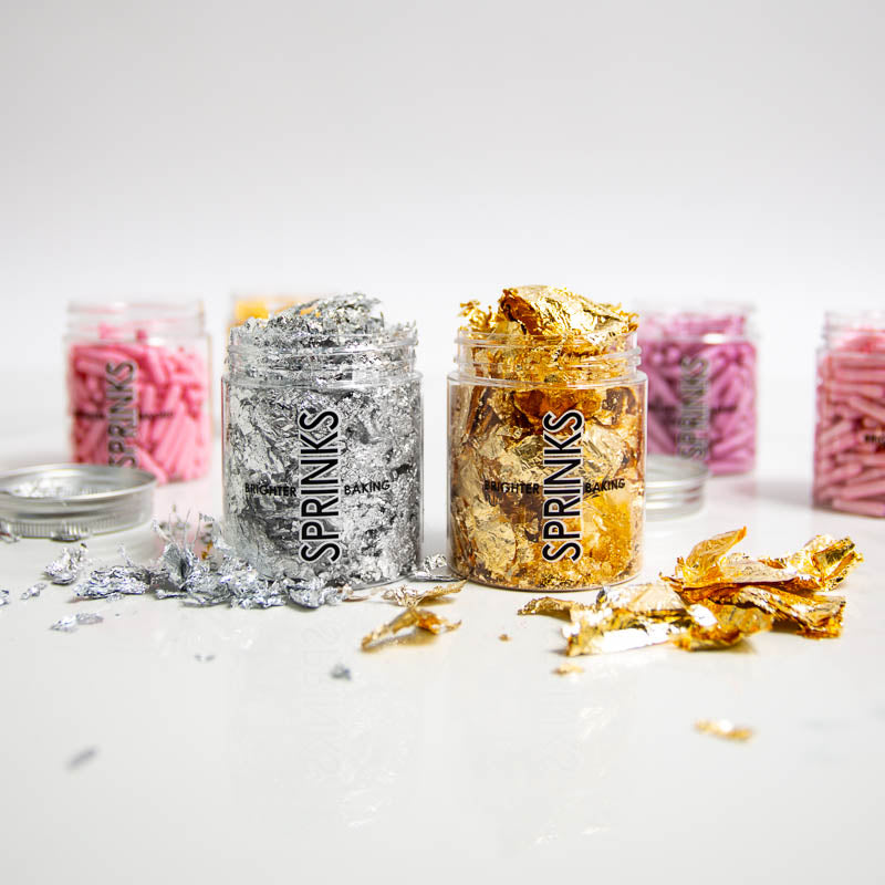 Loose SILVER Leaf Flakes (2g) - by Sprinks