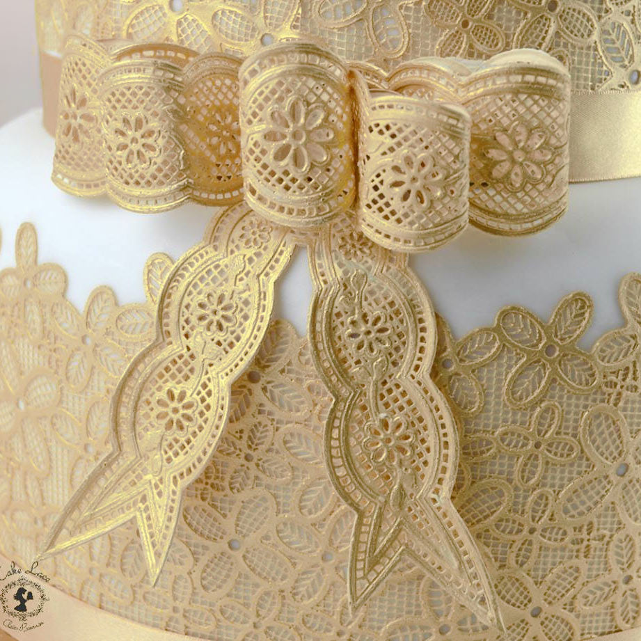 VINTAGE BOWS 3D Cake Lace Mat - by Claire Bowman