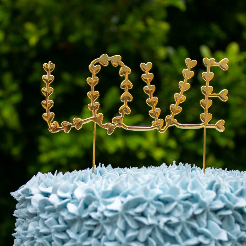 GOLD Metal Cake Topper - LOVE