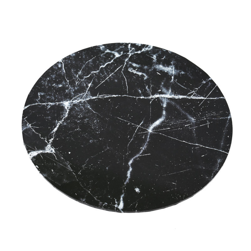 Food Presentation Board (BLACK MARBLE) - 14"" ROUND