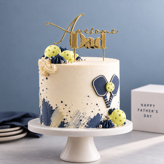 GOLD Metal Cake Topper - AWESOME DAD