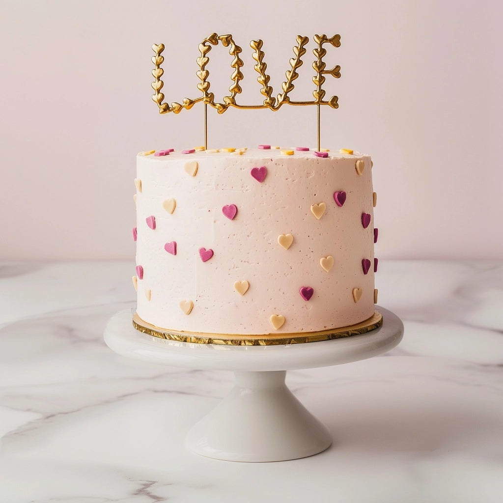 GOLD Metal Cake Topper - LOVE