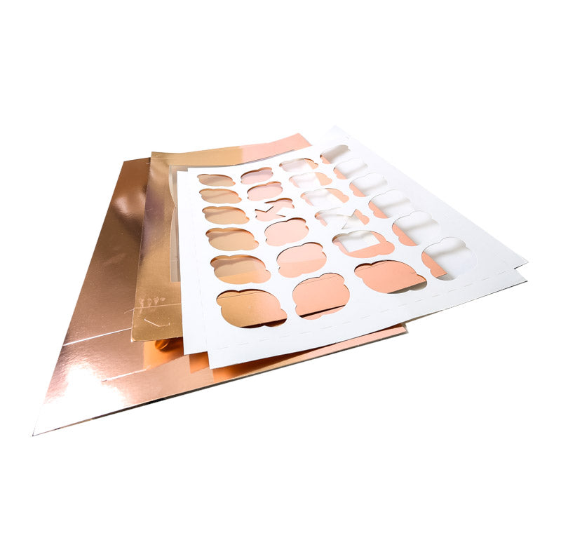 ROSE GOLD Cupcake Box with PVC Window (holds 24 cupcakes)