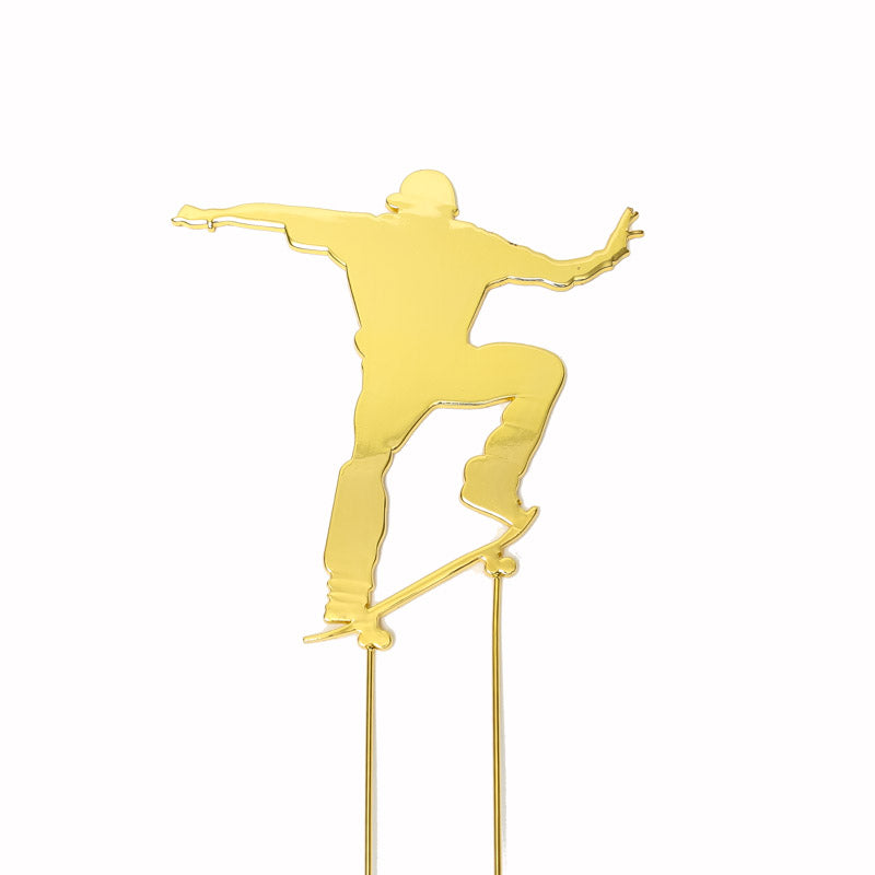 GOLD Plated Cake Topper - SKATER