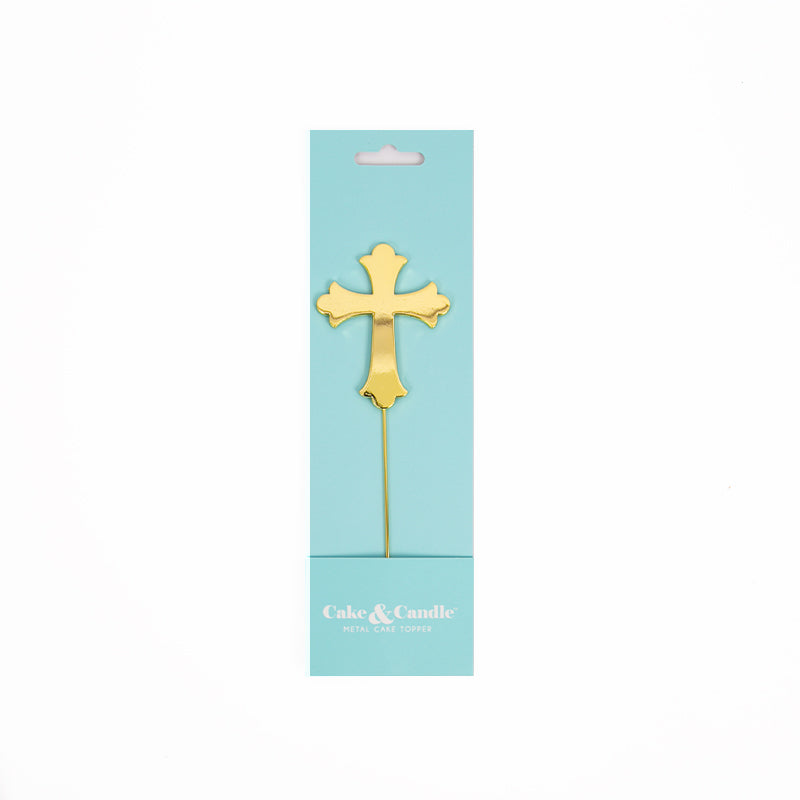 GOLD Plated Cake Topper - CROSS