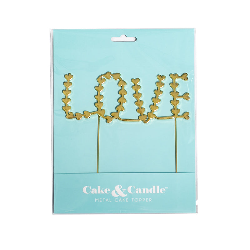 GOLD Metal Cake Topper - LOVE