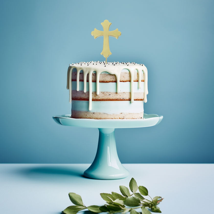 GOLD Plated Cake Topper - CROSS