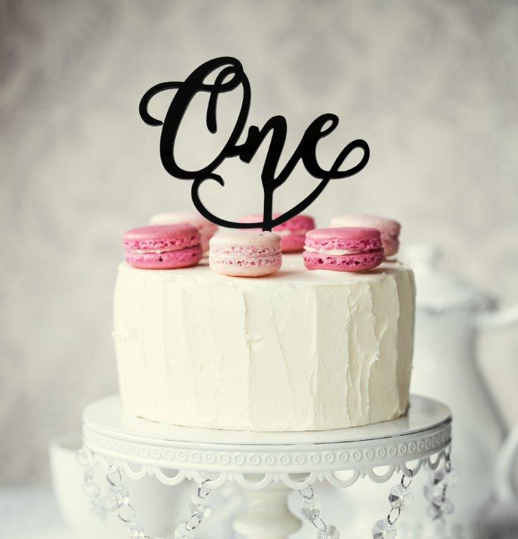 Number ONE Cake Topper (Black)