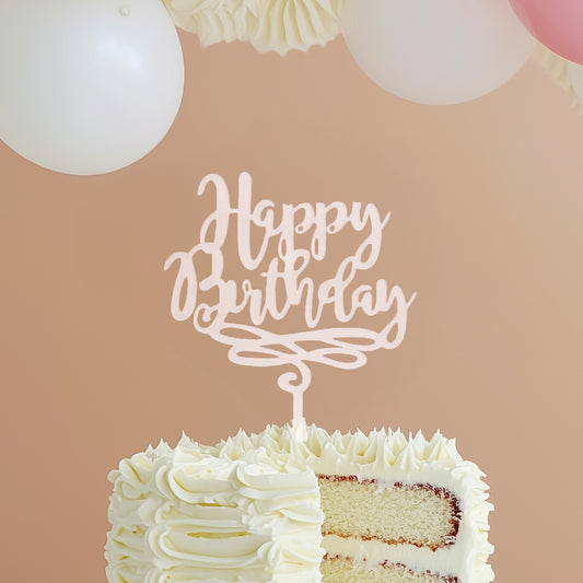 HAPPY BIRTHDAY Cake Topper (Opaque)