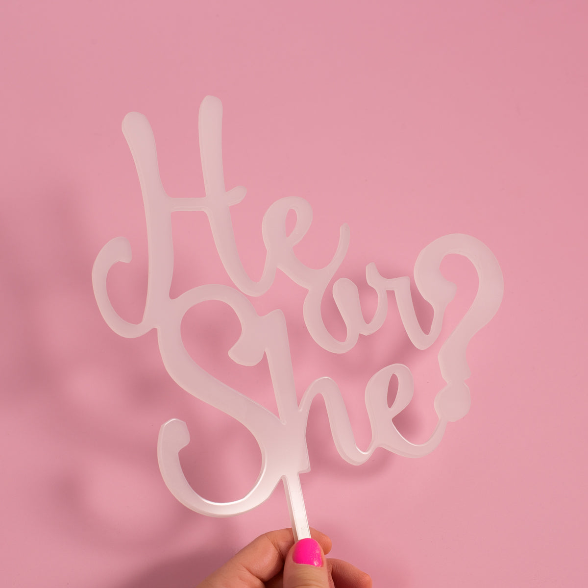 HE or SHE Cake Topper (Opaque)