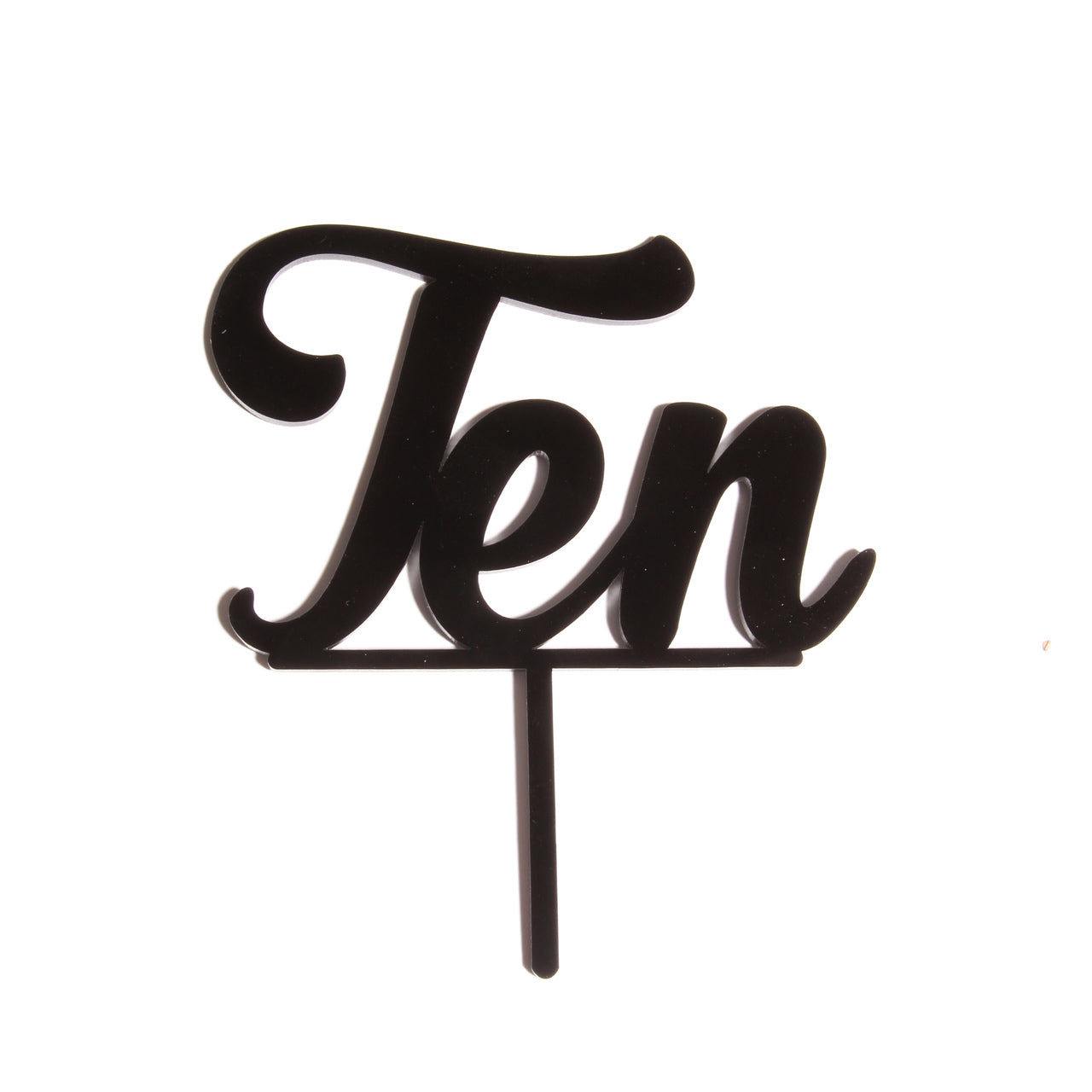 Number TEN Cake Topper (Black)