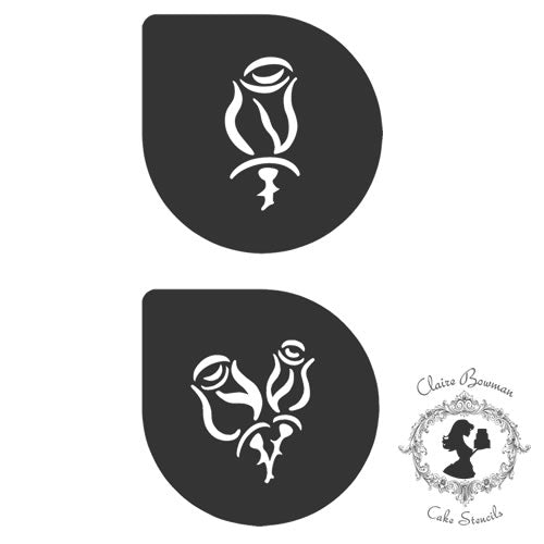 ROSANNA ROSE (SET OF 2) Stencil - by Claire Bowman