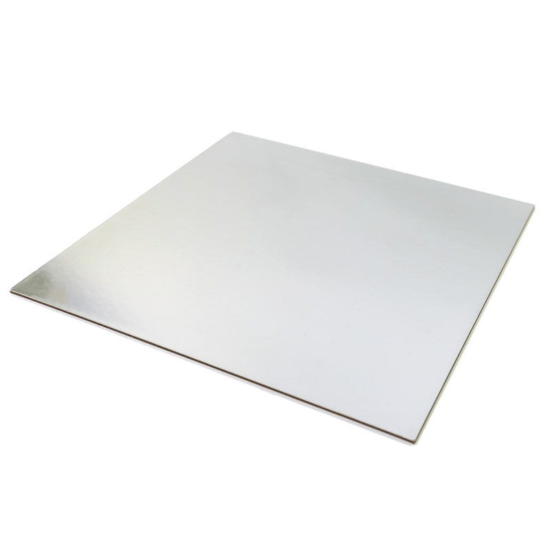 SILVER FOIL Cake Card Board - 5"" SQUARE