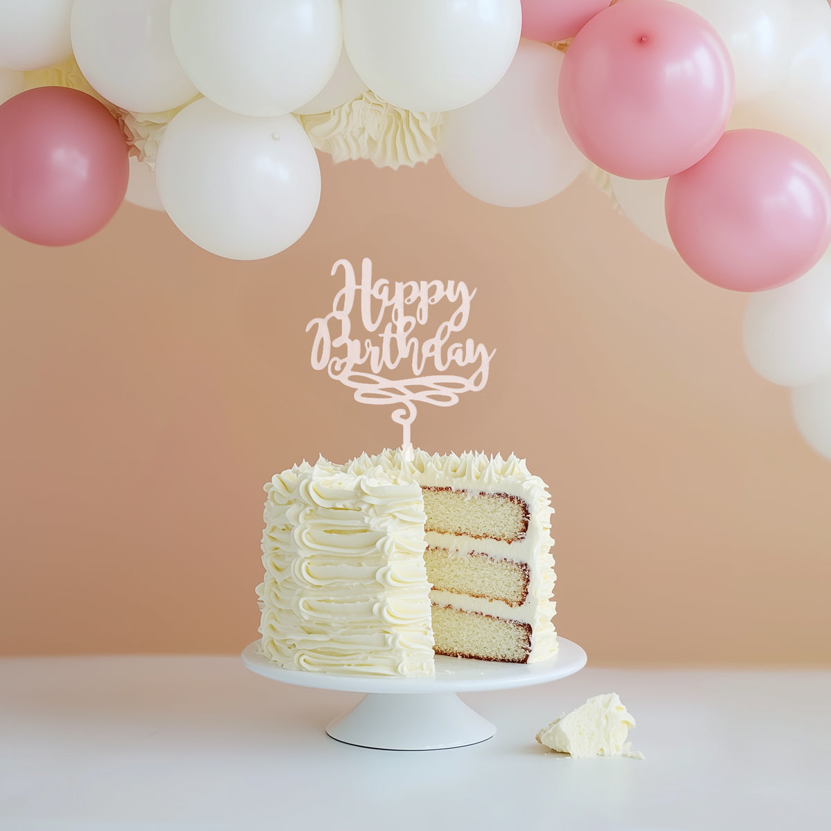 HAPPY BIRTHDAY Cake Topper (Opaque)