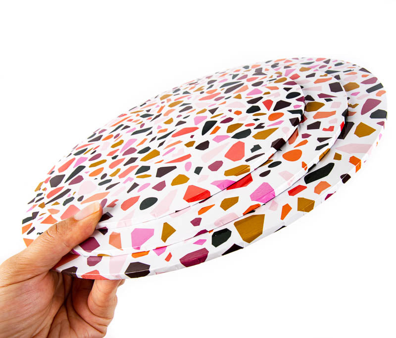 Food Presentation Board (TERRAZZO) - 14"" ROUND