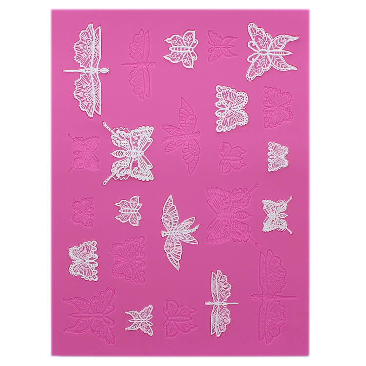 BEAUTIFUL BUTTERFLIES 3D Cake Lace Mat - by Claire Bowman