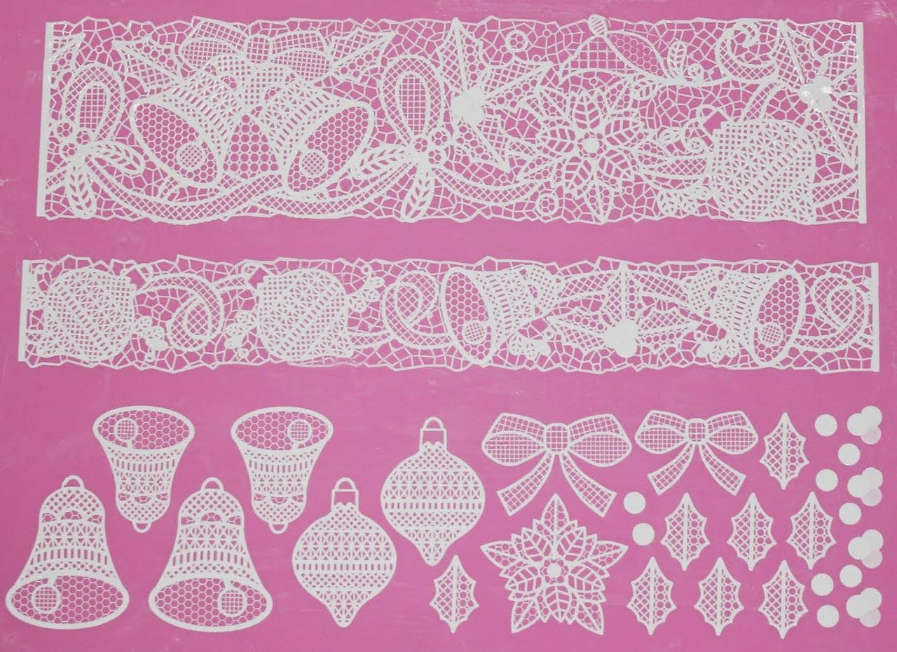 BELLS & BOWS 3D Cake Lace Mat - by Claire Bowman