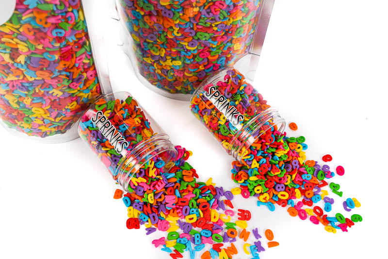 450g MIXED ALPHABET Sprinkles - by Sprinks