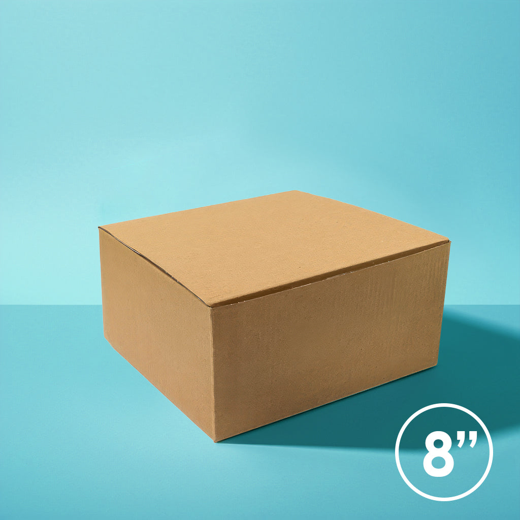 BROWN 8"" Pop Up Cake Box