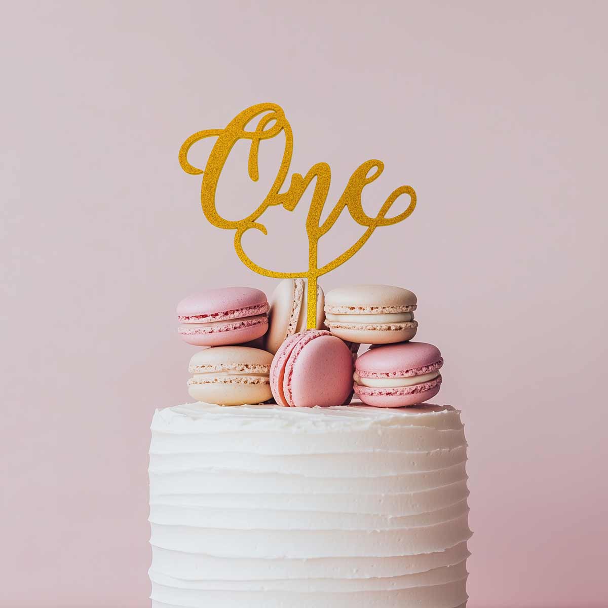 Number ONE Cake Topper (Gold)