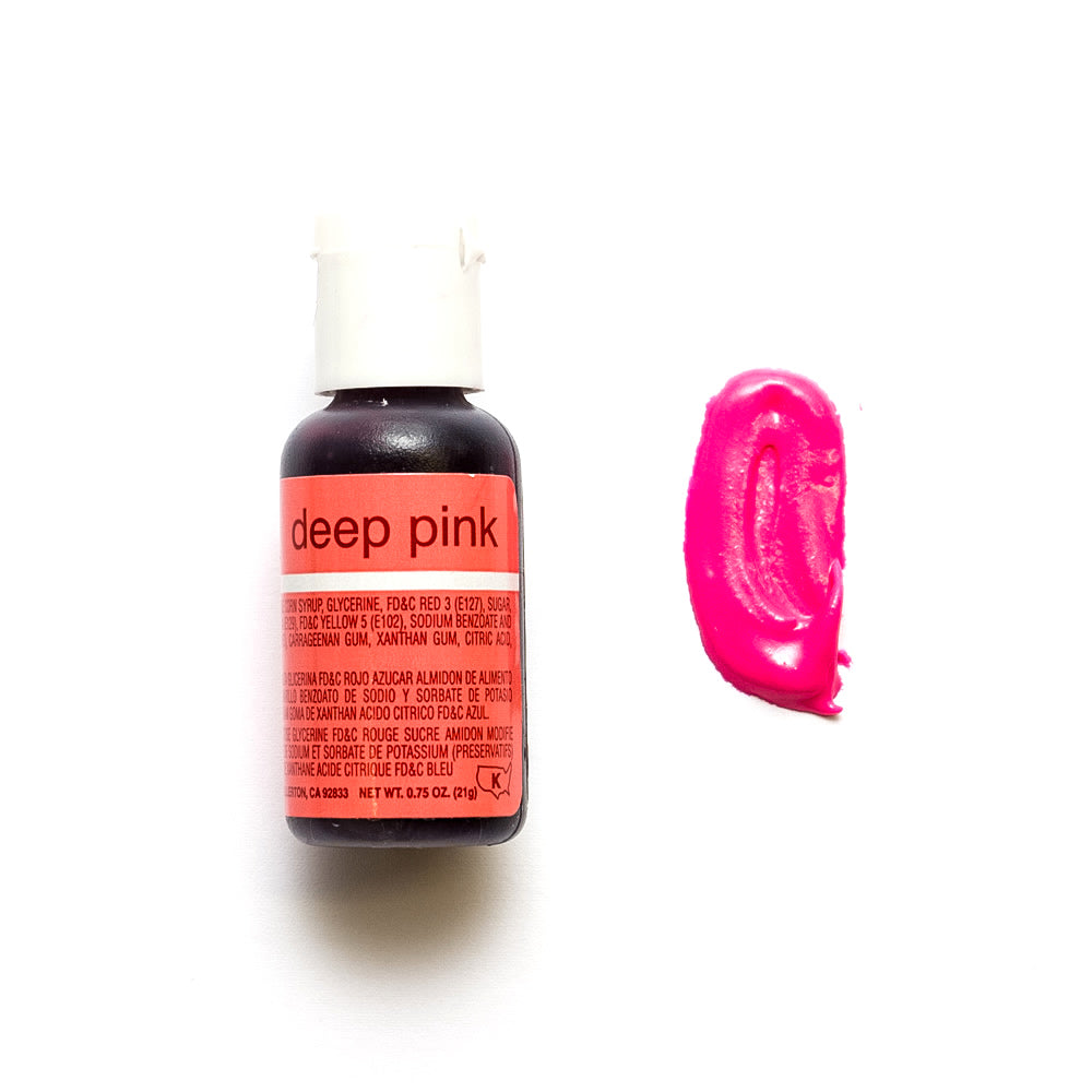 Chefmaster Liqua-Gel DEEP PINK (0.70oz)**