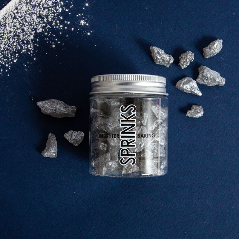 SILVER Large Rock Sugar Sprinkles (75g) - by Sprinks