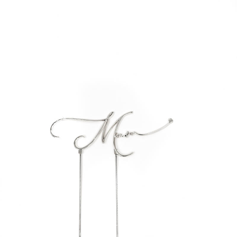 SILVER Metal Cake Topper - MUM