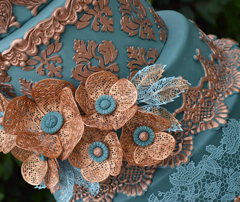 FLORENCE FLOWERS 3D Cake Lace Mat - by Claire Bowman