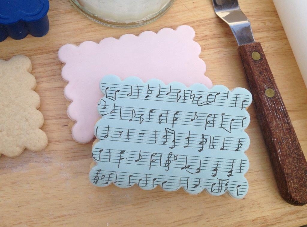 MUSIC & SCROLL Stamp - Stamp a Cake